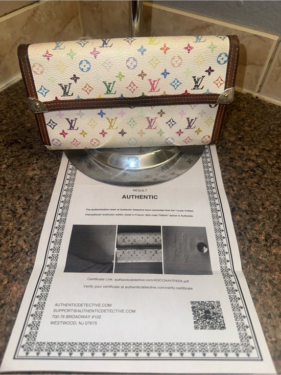 Louis Vuitton Handbags - Louis Vuitton white Murakami Fold-Over Wallet with COA